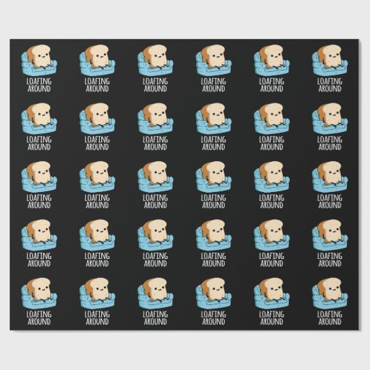 Blick rund um das sonnige Brot Pun Dark BG Geschenkpapier (Flach)