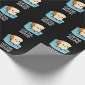 Blick rund um das sonnige Brot Pun Dark BG Geschenkpapier (Ecke)