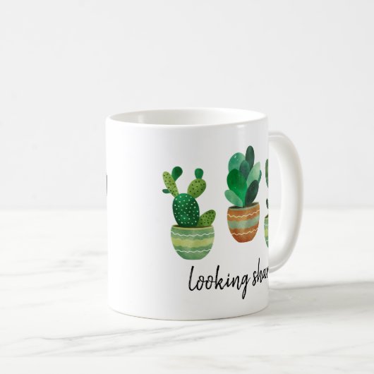 Blick Sharp Funny Cacti Kaffeetasse (VorderseiteRechts)