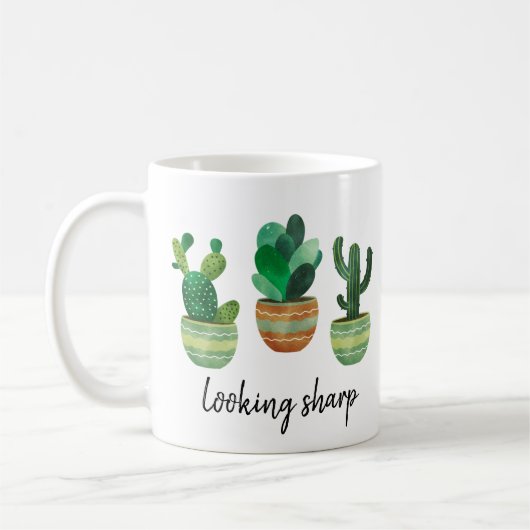 Blick Sharp Funny Cacti Kaffeetasse (Links)