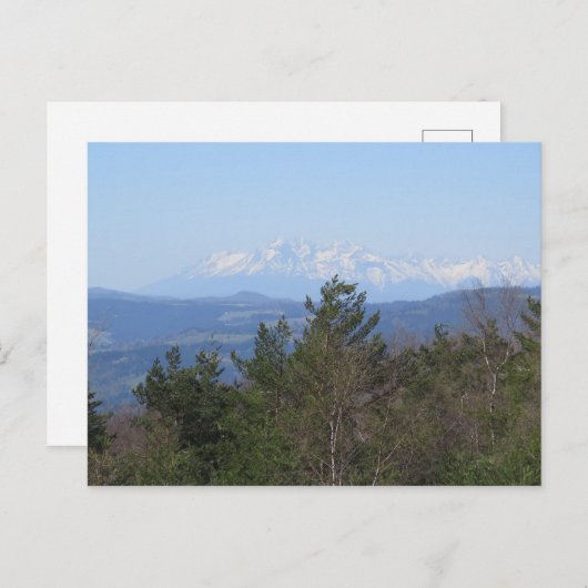 Blick Tatra von Beskid Sadecki Postkarte (Vorne/Hinten)