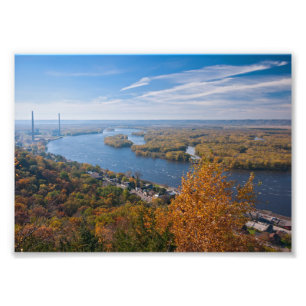 Blick über Alma und Fluss Fotodruck