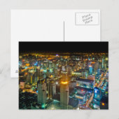 Blick über Bangkok in der Nacht vom Baiyoke Tower  Postkarte (Vorne/Hinten)