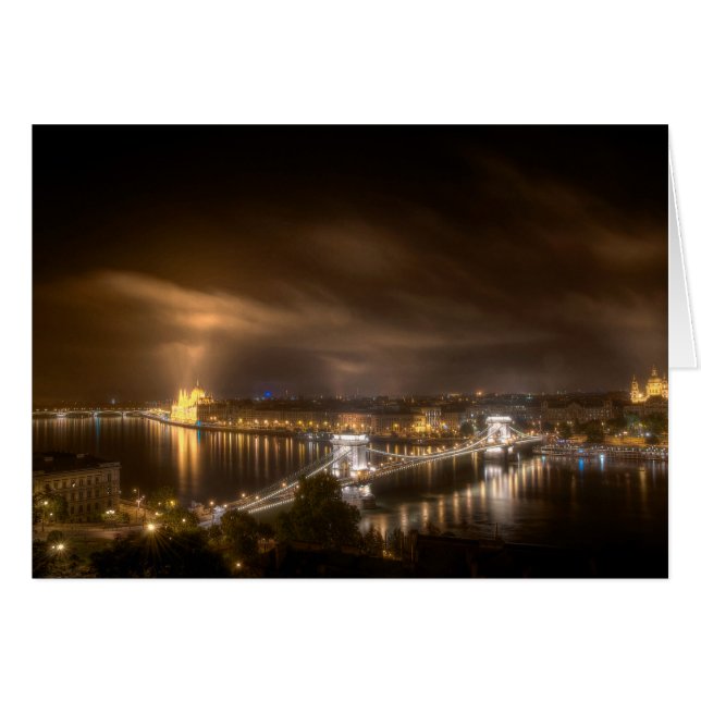 Blick über Budapest vom Budaer Schloss (Vorderseite (Horizontal))