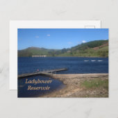 Blick über das Ladybower-Reservoir Postkarte (Vorne/Hinten)