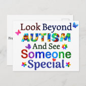 Blick über den AUTISMUS Postkarte (Vorne/Hinten)