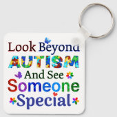 Blick über den AUTISMUS Schlüsselanhänger (Rückseite)