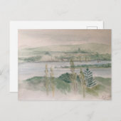 Blick über den Fluss Postkarte (Vorne/Hinten)