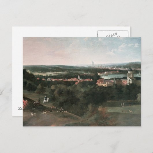 Blick über den Greenwich Park in Richtung London Postkarte (Vorne/Hinten)