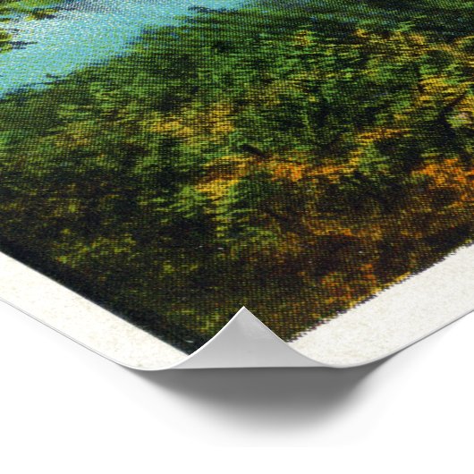 Blick über den Rangeley Lake Poster (Ecke)