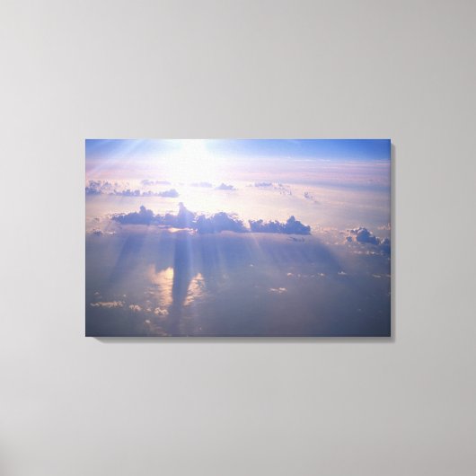Blick über dichte Wolke Leinwanddruck (Vorderseite)