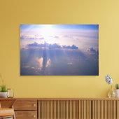 Blick über dichte Wolke Leinwanddruck (Insitu (Wohnzimmer))