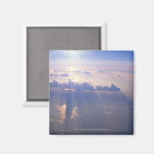 Blick über dichte Wolke Magnet (Vorderseite/Rückseite)