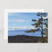Blick über die Bäume von East Sooke, BC, Kanada Postkarte (Vorne/Hinten)