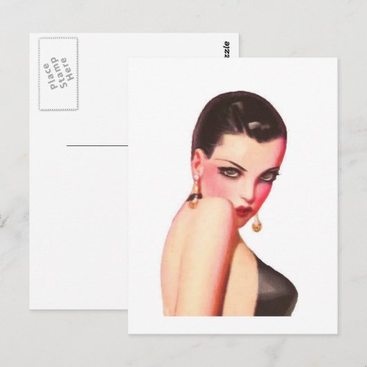 Blick über die Schulter Postkarte (Vorne/Hinten)