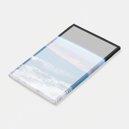 Blick über die Südwestküste Afrikas. Post-it Klebezettel (angewinkelt)