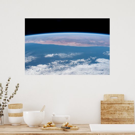 Blick über die Südwestküste Afrikas. Poster (Küche)