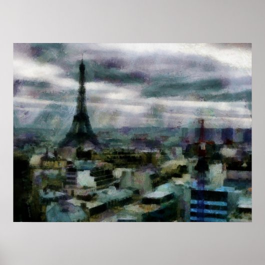 Blick über Paris Poster (Vorne)