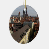 Blick über Regensburg, Deutschland Keramik Ornament (Rechts)