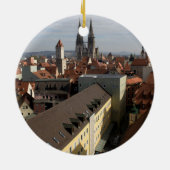 Blick über Regensburg, Deutschland Keramik Ornament (Hinten)