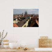 Blick über Regensburg, Deutschland Poster (Küche)