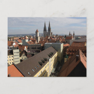 Blick über Regensburg, Deutschland Postkarte