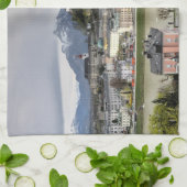 Blick über Salzburg Österreich Geschirrtuch (Gefaltet)