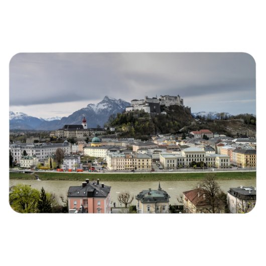 Blick über Salzburg Österreich Magnet (Horizontal)