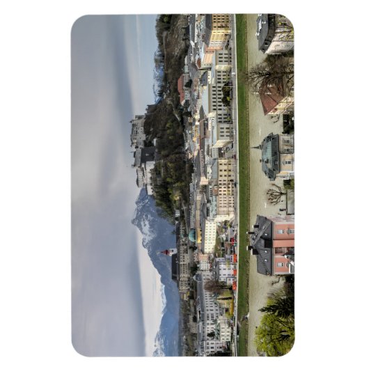 Blick über Salzburg Österreich Magnet (Vertikal)