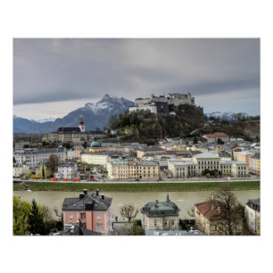 Blick über Salzburg Österreich Poster