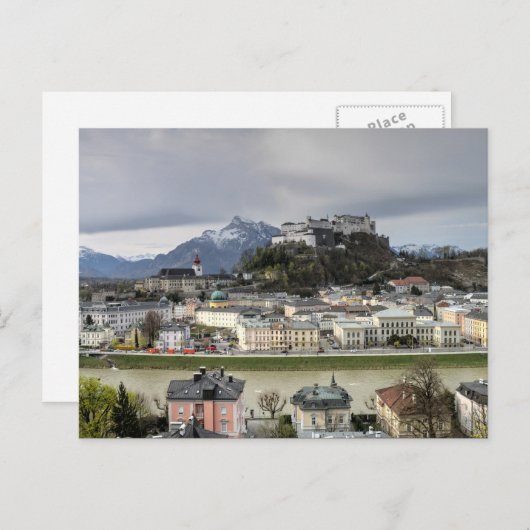 Blick über Salzburg Österreich Postkarte (Vorne/Hinten)