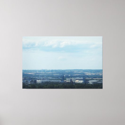 Blick über Teesside Leinwanddruck (Vorderseite)
