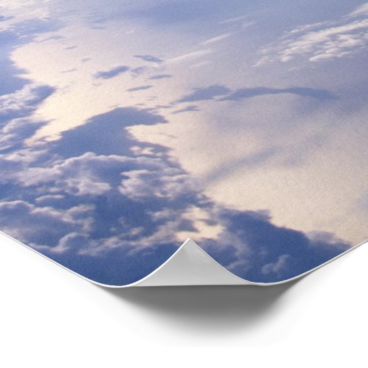 Blick über verstreute Wolke Poster (Ecke)