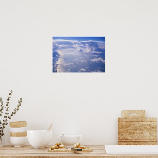 Blick über verstreute Wolke Poster (Küche)