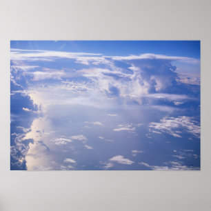 Blick über verstreute Wolke Poster