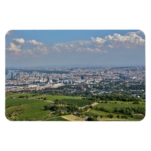 Blick über Wien von Kahlenberg aus Magnet (Horizontal)