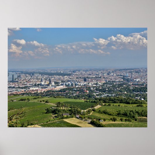 Blick über Wien von Kahlenberg aus Poster (Vorne)