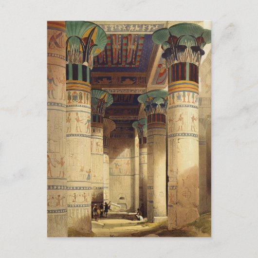 Blick unter dem Grand Portico, Philae Postkarte (Vorderseite)