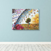 Blick unter der Kuppel Leinwanddruck (Insitu (Holzboden))