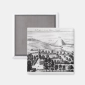 Blick vom Aveburysteppel des Silbury Hill Magnet (Vorderseite/Rückseite)