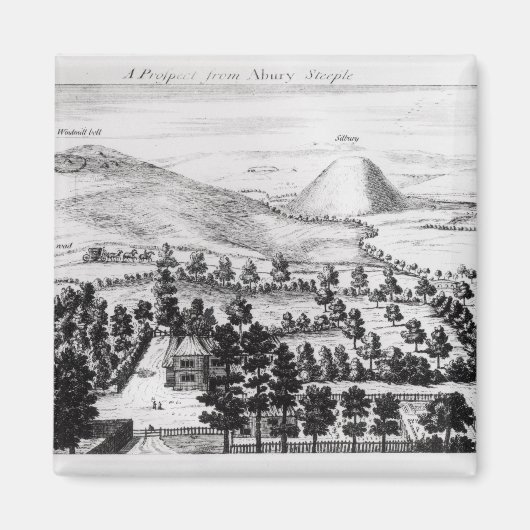 Blick vom Aveburysteppel des Silbury Hill Magnet (Vorne)
