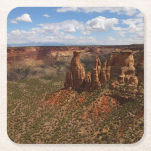 Blick vom Canyon Rim Trail im Colorado Monument Rechteckiger Pappuntersetzer