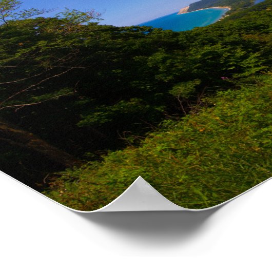 Blick vom Empire Bluffs Trail, Michigan Poster (Ecke)
