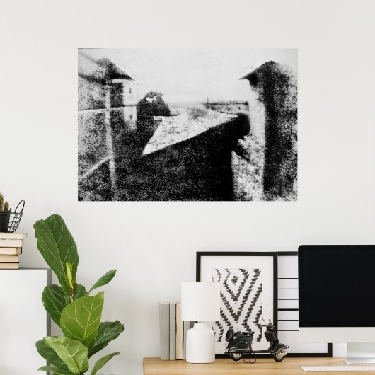 Blick vom Fenster auf Le Gras 1826 Poster (Heimbüro)