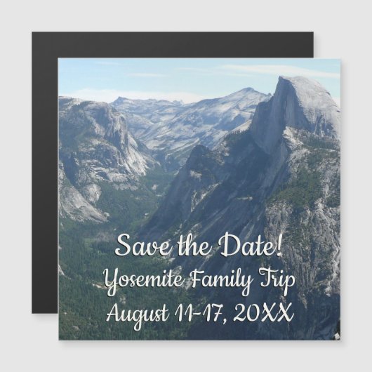 Blick vom Glacier Point Save the Date in Yosemite Magnetkarte (Vorne/Hinten)