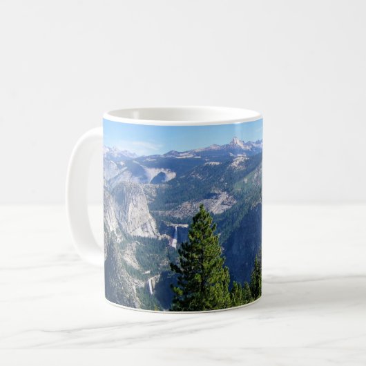 Blick vom Glacier Point, Yosemite, CA Kaffeetasse (Vorderseite Links)