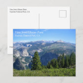 Blick vom Glacier Point, Yosemite, CA Postkarte (Vorne/Hinten)