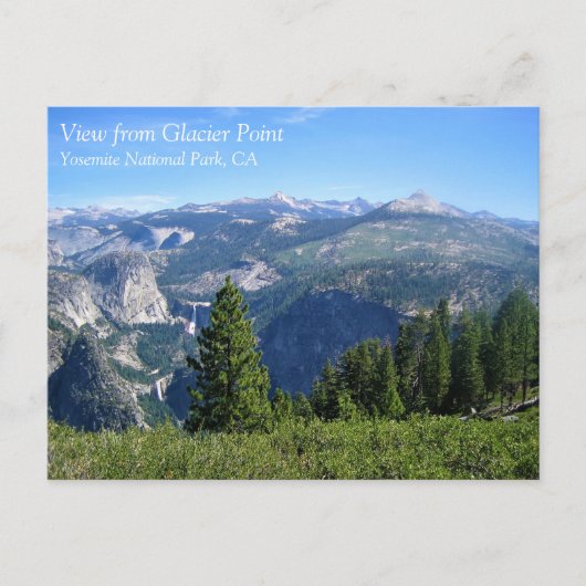 Blick vom Glacier Point, Yosemite, CA Postkarte (Vorderseite)