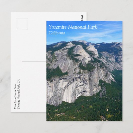 Blick vom Glacier Point, Yosemite, CA Postkarte (Vorne/Hinten)