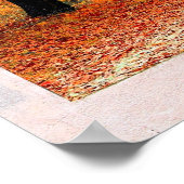 Blick vom glatten Waldfall des Fensters Poster (Ecke)